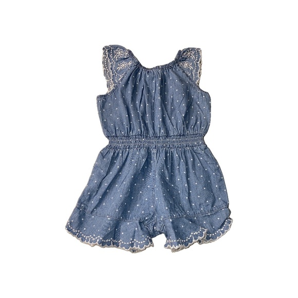 Little Me Girls Denim | White | Dots Jumper size: 24 months - Picture 1 of 2